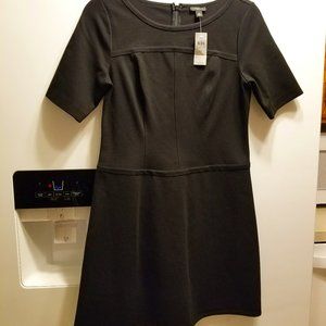 ANN TAYLOR Petites Women's 6P Black-Stretch-Short Sleeve-Dress-Above knees-NWT